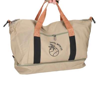 Sports travel bag hand luggage beige