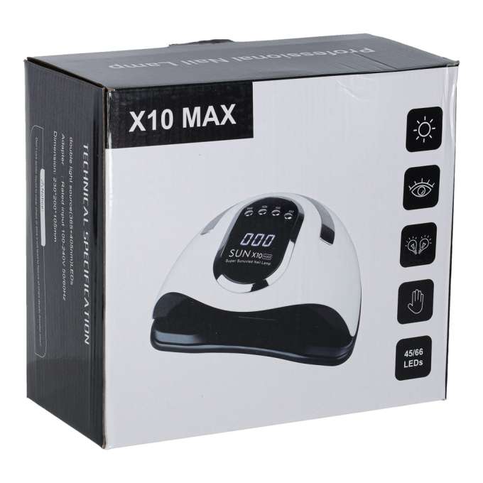 Sun X10 UV 45 LED 280W nail lamp for hybrid manicure gels