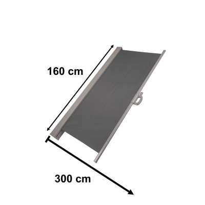 Terrace side screen awning retractable 200cm