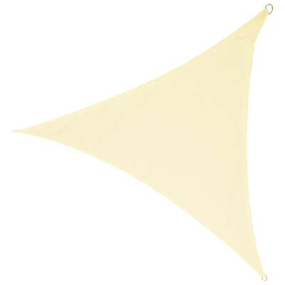 Terrace sunshade sail 4x4x4m triangle beige