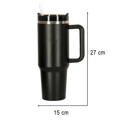 Thermal mug with handle thermos 1200ml black