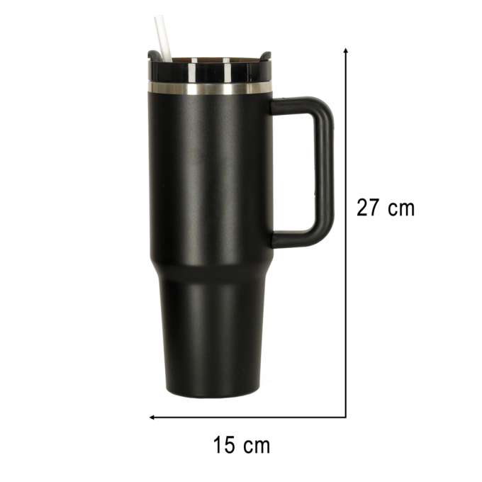Thermal mug with handle thermos 1200ml black