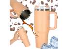 Thermal mug with handle thermos 1200ml powder pink 1