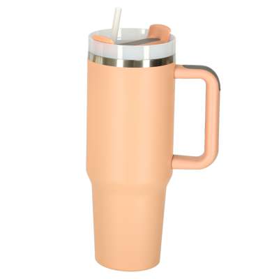 Thermal mug with handle thermos 1200ml powder pink