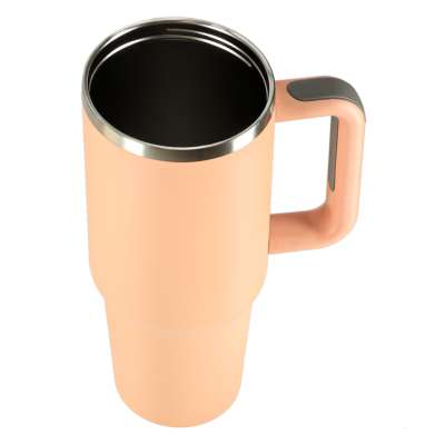 Thermal mug with handle thermos 1200ml powder pink