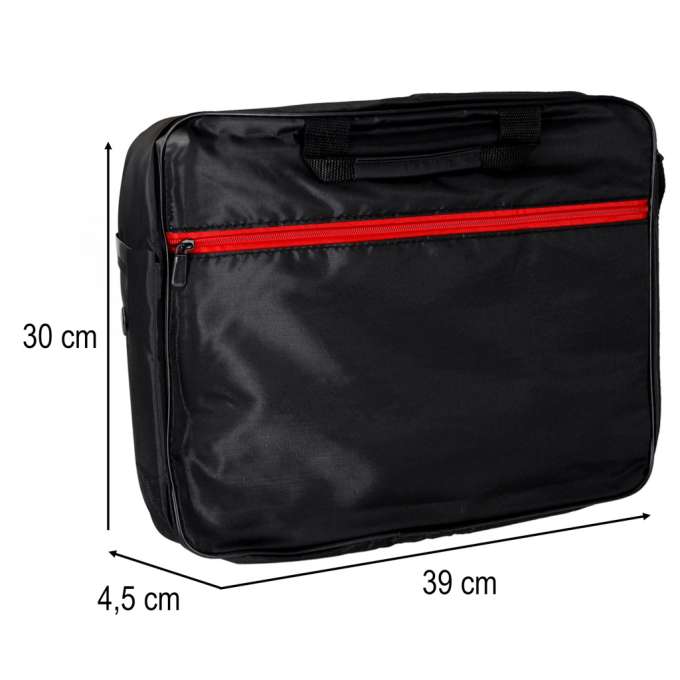 Torba na laptopa 15,6 cali etui pokrowiec z paskiem teczka damska męska czarna