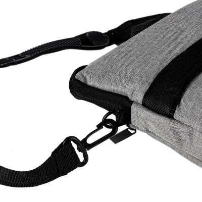 Torba na laptopa 15,6 cali etui pokrowiec z paskiem teczka damska męska mocna szara