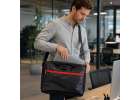 Torba na laptopa 15,6 cali na ramię z paskiem teczka biznesowa damska męska czarna 10
