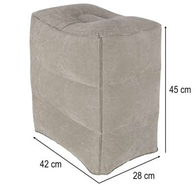 Tourist inflatable footrest grey