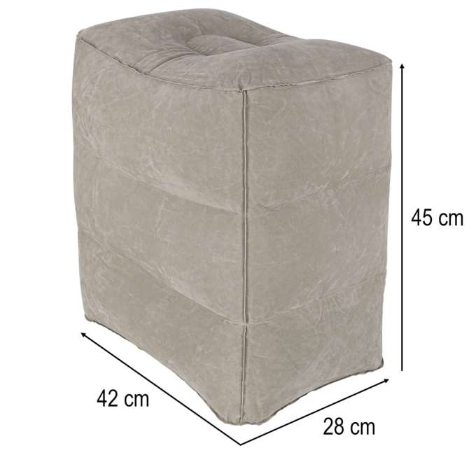 Tourist inflatable footrest grey