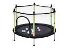 Trampolina do domu ogrodu dla dzieci siatka piłki 140cm 55inch zielona 5