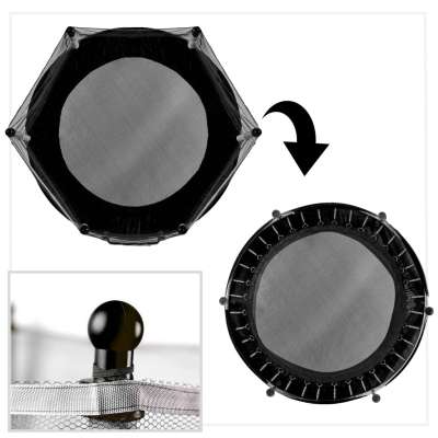 Trampolina do domu ogrodu dla dzieci siatka piłki 140cm 55inch zielona