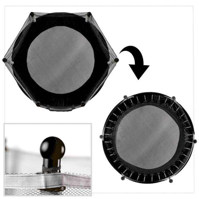 Trampolina do domu ogrodu dla dzieci siatka piłki 140cm 55inch zielona