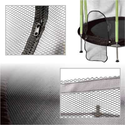 Trampolina ogrodowa dla dzieci siatka 140 cm zielona