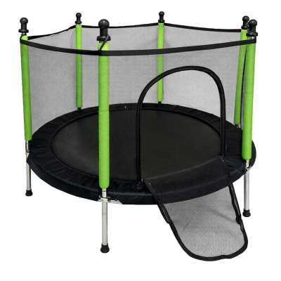 Trampoline for home garden for kids ball net 140cm 55inch green