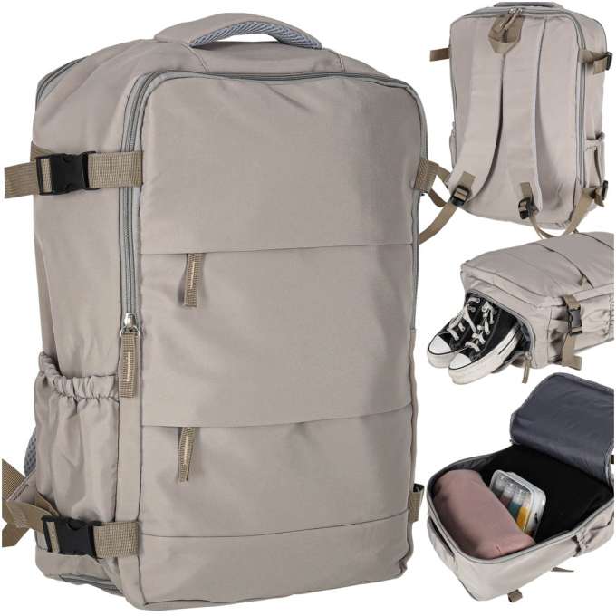 Travel backpack luggage grey 45x30 cm