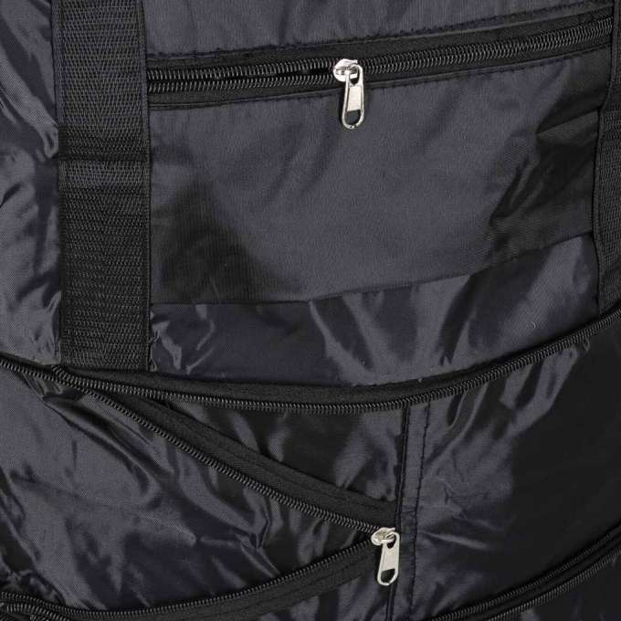 Travel bag on wheels foldable 3 sizes black