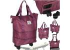 Travel bag on wheels foldable 3 sizes fiol 1
