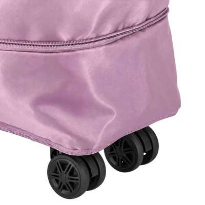 Travel bag on wheels foldable 3 sizes purple