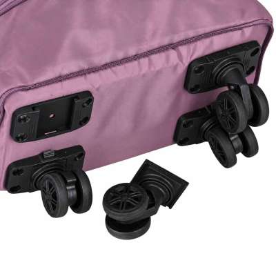 Travel bag on wheels foldable 3 sizes purple