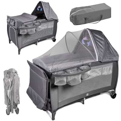 Travel crib folding two-level changing table max. 15kg