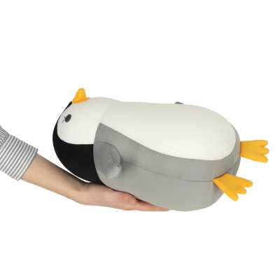 Travel cushion 2in1 neck cornet for car aeroplane penguin mascot