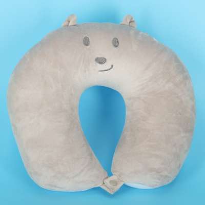 Travel cushion 2in1 neck roll for aeroplane car teddy bear mascot