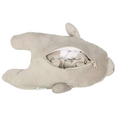 Travel cushion 2in1 neck roll for aeroplane car teddy bear mascot