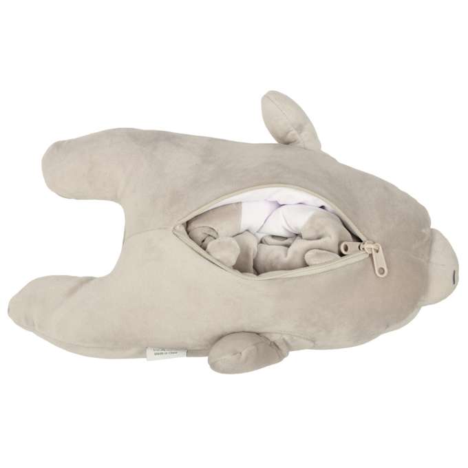 Travel cushion 2in1 neck roll for aeroplane car teddy bear mascot