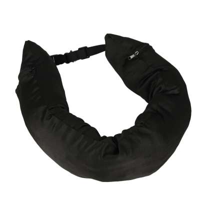 Travel pillow travel storage compartment black