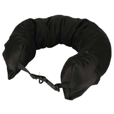 Travel pillow travel storage compartment black