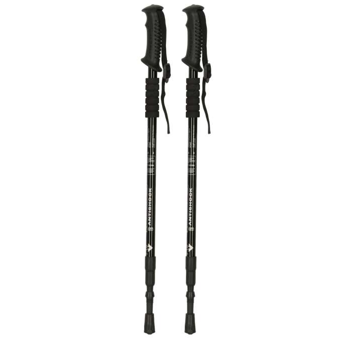 Trekking poles for Nordic walking folding 2 pieces black