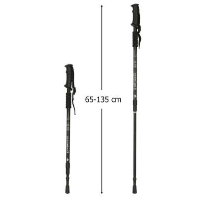 Trekking poles for Nordic walking folding 2 pieces black