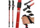 Trekking poles for Nordic walking folding 2 pieces red 1