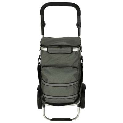 Trolley shopping bag on wheels 100cm grey