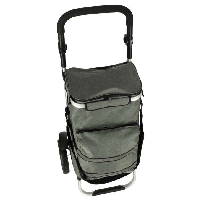 Trolley shopping bag on wheels 100cm grey