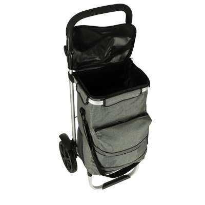 Trolley shopping bag on wheels 100cm grey