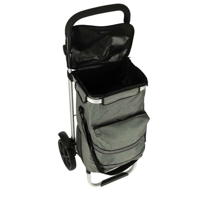 Trolley shopping bag on wheels 100cm grey