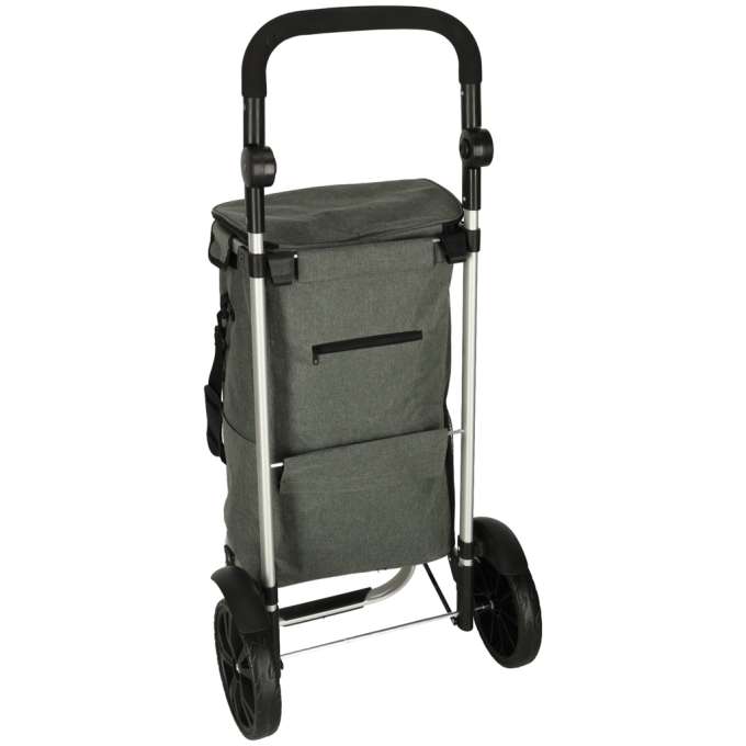 Trolley shopping bag on wheels 100cm grey