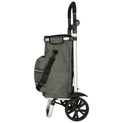 Trolley shopping bag on wheels 100cm grey