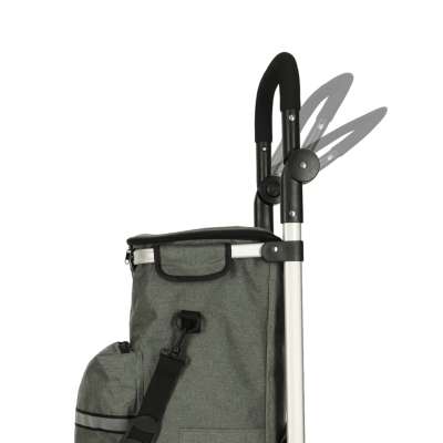 Trolley shopping bag on wheels 100cm grey