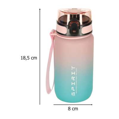 Water bottle bidon 600ml pink and blue