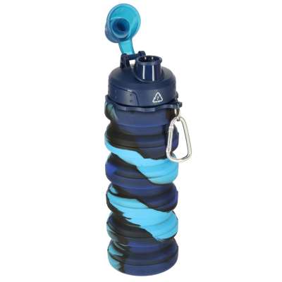 Water bottle bidon folding 500ml blue