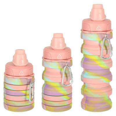 Water bottle bidon folding 500ml rainbow