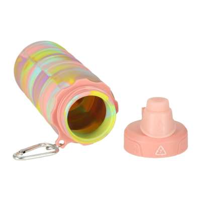 Water bottle bidon folding 500ml rainbow