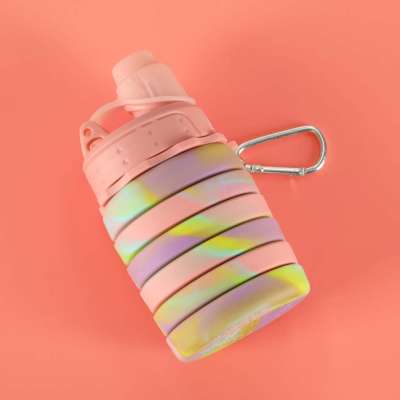 Water bottle bidon folding 500ml rainbow