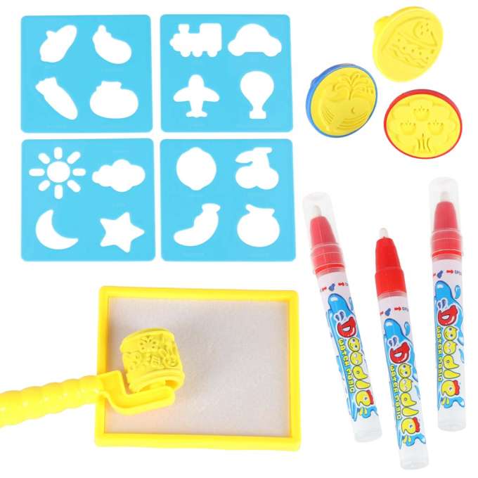 Water mat for painting water drawing markers stamps stencils roller 100x80cm alphabet