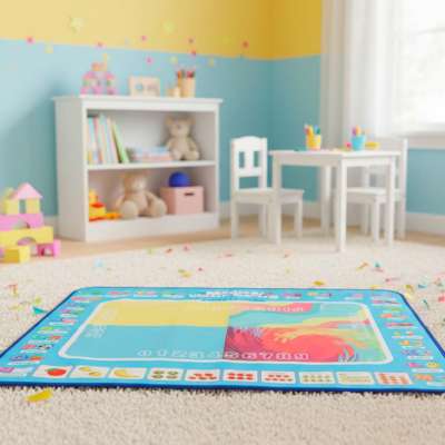 Water mat for painting water drawing markers stamps stencils roller 100x80cm alphabet