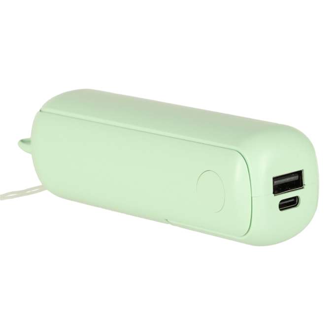 Wiatrak biurkowy wentylator mini ręczny składany wiatraczek przenośny USB zielony