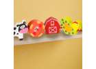 Wooden blocks for threading board board board farm animals 12